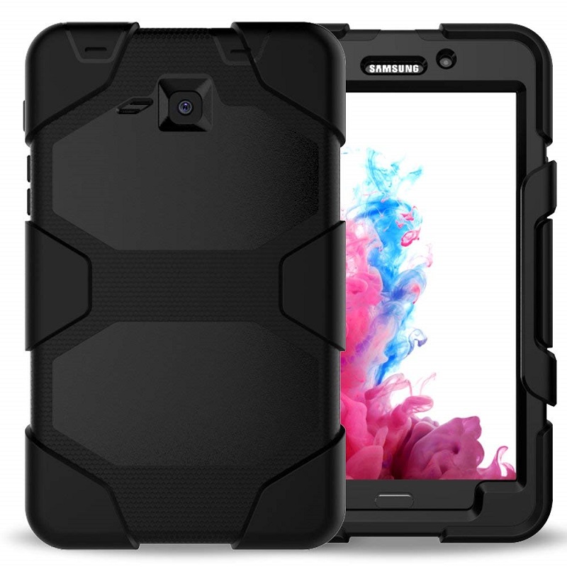 mobiletech-Samsung-Galaxy-Tab-A-7.0-Armor-Hybrid-Shockproof-Defender-Kickstand-Case-Cover-Black